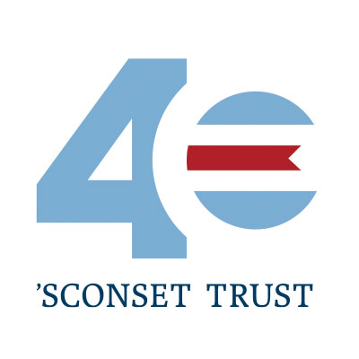 Sconset Trust 40th anniversary logo.